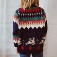thumbnail image 5 of Christmas Sweaters for Women Loose Fit Round Neck Sweater Reindeer Knitted Sweater Pullover Holiday Party Sweater Top on Womens Sweatshirt, 5 of 6