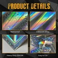 thumbnail image 3 of 24 Sheets Holographic Cardstock 8.5x11in, 250gsm/92lb 6 Mixed Styles Metallic Cardstock Shiny Iridescent Mirror Paper, 3 of 7
