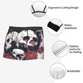 thumbnail image 3 of Pofeuu Gothic Skulls And Roses Print Men’s Boxer Briefs, Moisture-Wicking Underwear, Regular,Trunk-Large, 3 of 5