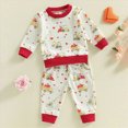 thumbnail image 4 of TOWED22 Infant Baby Boy Fall Clothes Set Funny Print Sweatshirt Pant Outfit Toddler Winter Clothes(Blazer,2-3 Y), 4 of 8