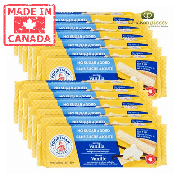 Voortman Cookie Vanilla Wafer Sugar-Free 225G/8.8oz 12/Case) - Canadian Made