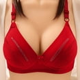 thumbnail image 2 of Eashery Lace Bras For Women Women's Plus Size Add 25 and a Half Cup Push Up Underwire Convertible Lace Bras Red 95C, 2 of 4