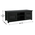 thumbnail image 4 of BizChair Sheffield Classic TV Stand for up to 80" TVs - Modern Black Finish with Full Glass Doors - 65" Engineered Wood Frame - 3 Shelves, 4 of 12