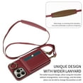 thumbnail image 6 of Compatible with iPhone 11 Pro Max Case Wallet Card Holder Leather PU Cover Folio Lanyard Crossbody Strap Women Girl Magnetic Clasp Kickstand Ring Holder Shockproof Protective Case,Red, 6 of 21