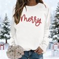 thumbnail image 2 of Christmas Outfits for Women Fall Clothes for Women Tree Pattern Crewneck Pullover Long Sleeve Streetwear Top for Casual Wear and Holiday Use, 2 of 4
