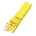 thumbnail image 2 of Eosunjian Teenager Elastic Baseball Softball Belt Adjustable Length Alloy Buckle Belt Solid Color Imitation Leather Belt Yellow, 2 of 13