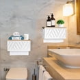 thumbnail image 4 of Set of 2 Paper Towel Dispenser Wall Mount, Paper Towel Holder Wall Mounted with Lid, Solid Wood Commercial C-Fold, Z-Fold, Trifold Hand Paper Towel Holder Hand Towel Holder for Bathroom Kitchen Decor, 4 of 8