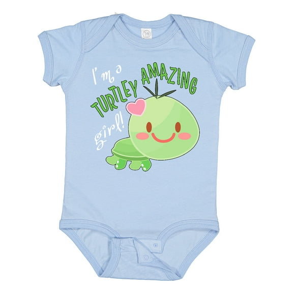 Inktastic I'm a Turtle-ly Amazing Girl- cute turtle Girls Baby Bodysuit