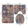 thumbnail image 3 of Multicolor Ethnic Geometric Pattern Bathroom Rugs Sets 3 Piece,Toilet Cover Set,Absorbent Non Slip Bathroom Mats Sets with U-Shaped Contour Rug Toilet Rug Set, 3 of 5