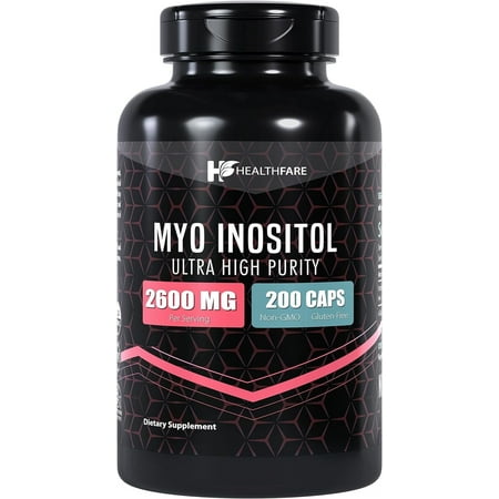Healthfare Myo Inositol 2000mg | 200 Capsules | Ultra Strength | Healthy Ovarian Support for Women | Vitamin B8