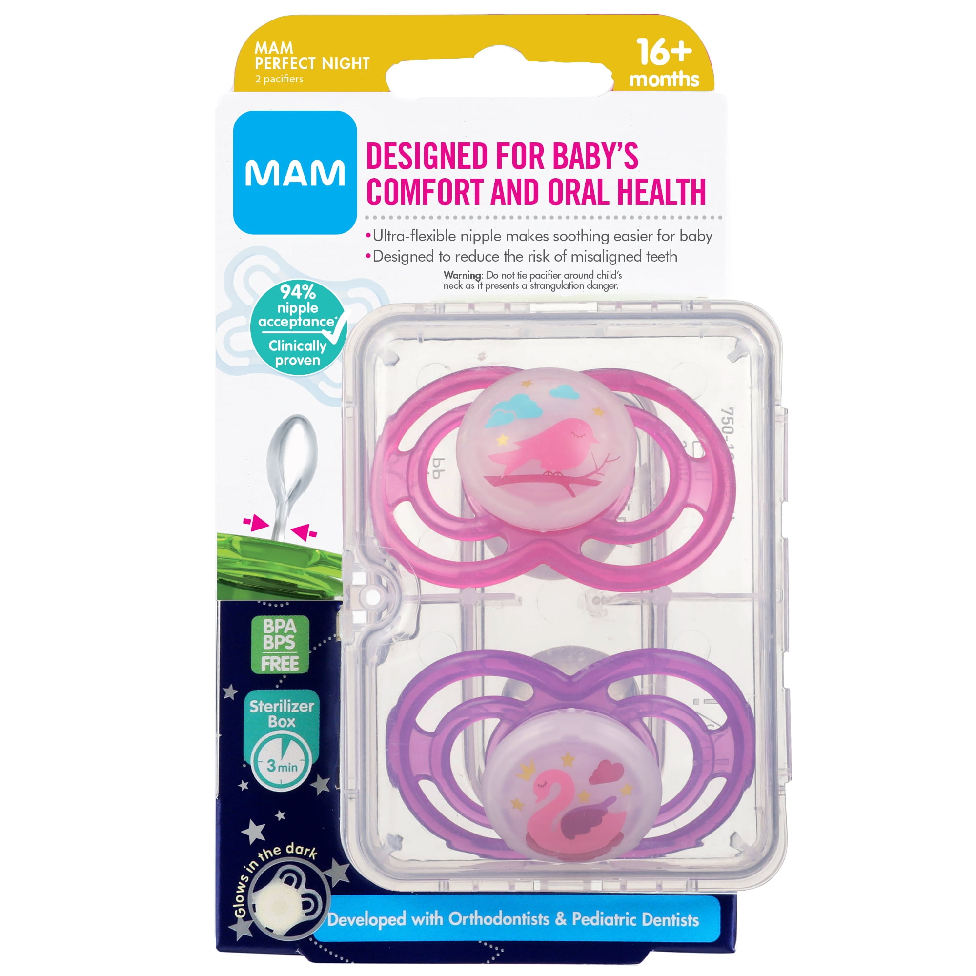 mam 16 month pacifier glow in the dark
