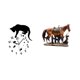 thumbnail image 1 of Reloj con movimiento silencioso y estatua de caballo, adorno artístico para sala de estar, comedor, oficina, decoración del hogar, amantes de los anim, 1 of 8