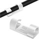 thumbnail image 1 of Clips para cables [20 piezas], clips para ordenar cables, bridas para cables, fijación autoadhesiva, se pueden utilizar para gestionar cables en el hogar o la oficina (blanco), 1 of 5