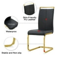 thumbnail image 4 of Sumdeal Modern Dining Chairs Set of 4,Modern Dining Chairs with C-Shape Metal frame leg with High Density Sponge Leather,Dining Chairs for Dining Room,Kitchen,Living Room, 4 of 7