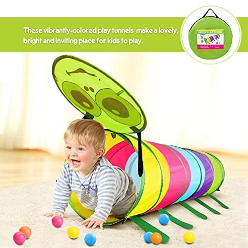 Túnel De Juegos Emergente De 180 Cm Para Niños Y Mascotas, Color Arcoíris, Plegable Con Bolsa De Transporte, Para Interior Y Exterior