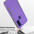 thumbnail image 6 of For Motorola Moto G pure/ G Power (2022) Case, 2 in 1 Hard PC Phone Case for Moto G pure/ G Power（2022）, Takfox Rubber & Rugged Shockproof Full Body Protection Case Cover,Purple, 6 of 7