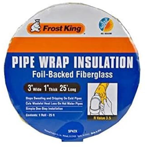 Frost King Sp42x-16 Vinyl Faced Fiberglass Pipe Wrap - Lot of 16