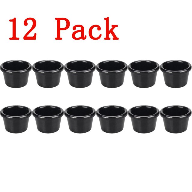 Pip Sauce Plate Cup Condiment Chutney Dipping, Cocina, Melamina, Reutilizable, Perfecto Para Ketchup, , BBQ, BPA , Paquete De 12 BLESIY Mini restaurante Sauce Cup