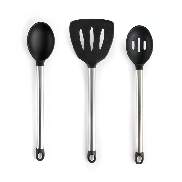 Gray Silicone and Stainless Steel Cooking Utensils (Set of 14) Gray Silicone and Stainless Steel Cooking Utensils (Set of 14)