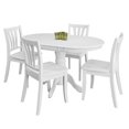 thumbnail image 1 of CorLiving Dillon 5-Piece Contemporary Extending Oval White Wooden Indoor Dining Set, 1 of 9