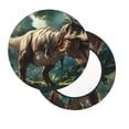 thumbnail image 2 of Picia Green Forest Dinosaur pattern Round Stool Covers Comfy Seat Covers Stretch Removable WashableChair Slipcover Round Bar Chair Cushion Cover-12 inch, 2 of 7