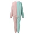 thumbnail image 5 of Women Casual Assorted Colors Sportswear Two Piece Loose Soft Fabric Sportswear Long Sleeve Top And Pants Sweatshirts Set plus Size Pant Suits for Women Business 16w Wedding Dress Women Dressy Pants, 5 of 8