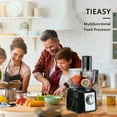 Tieasy 10 cup Food Processor 600W Multifunctional 5 in 1 Blender