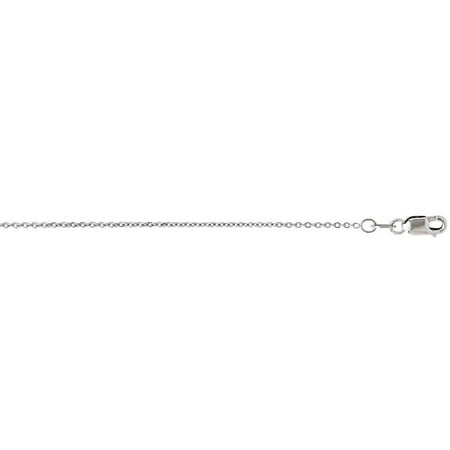 14kt White Gold Flat Cable Chain