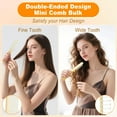 thumbnail image 3 of OPALESQUE 12pcs Mini Hair Brush, Travel Comb for Women, Folding Hair Brush Double Headed for Purse Pockets Suitable for Any Hairstyle (Black&Yellow), 3 of 7