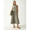 thumbnail image 5 of Mixray Collection Crew Neck Sleeveless A-Form Maxi Dress, 5 of 7
