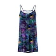 thumbnail image 5 of 5-6 Years Girl's Print Cami Casual Dress Sleeveless Hawaiian Summer A Line High Waist Mini Sundress, 5 of 6
