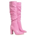 thumbnail image 5 of Juosiy Knee High Boots for Women Chunky Heel Wide Calf with Side Zipper Fashion Dress Shoes, 5 of 8