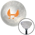 thumbnail image 1 of American Shifter  Orange Musical Note Wings Clear Retro Metal Flake Shift Knob with M16 x 1.5 Insert, 1 of 1