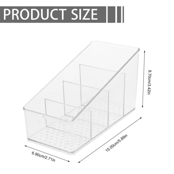 Clearance Sale | Clear Plastic Tea Bag Organizer with Divider, Compact Storage for Coffee and Sugar Packets