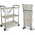 thumbnail image 2 of Olympia Tools 89-355 Pack N Roll Collapsible Service Cart, XL, 300LB Capacity, 3-Tiered, Gray, 2 of 8