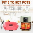 thumbnail image 2 of Air Fryer Silicone Liners Square 2 Pack 7.1 Inch Airfryer Liners 4-7 QT Reusable Air Fryer Liners Silicone Pot Oven Liner Baking Tray, Air Fryer Basket Silicone Mat Bowl Air Fryer Accessories Kitchen, 2 of 10