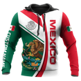 thumbnail image 3 of Sudadera con capucha para hombre y mujer, con estampado 3D de la bandera nacional de México, informal, de gran tamaño, popular, a la moda, para otoño, 3 of 5