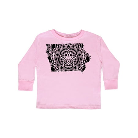 

Inktastic Iowa Silhouette Mandala Gift Toddler Boy or Toddler Girl Long Sleeve T-Shirt