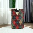 thumbnail image 6 of Yayeee Freestanding Laundry Hamper with Handle Collapsible Large Storage Basket for Clothes, Dark Tartan Pattern, 6 of 7