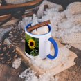 thumbnail image 5 of 3dRose, Sunflower, 15oz Two-Tone Blue Mug, 5 of 7