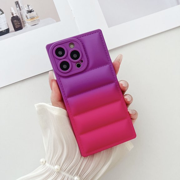 for Apple iPhone 13 Pro Max Case, iPhone 13 Pro Cover, Gradient Color Design Case Lightweight Shockproof Rugged Phone Case for Apple iPhone 13 Pro Max 6.1" - Rose Purple