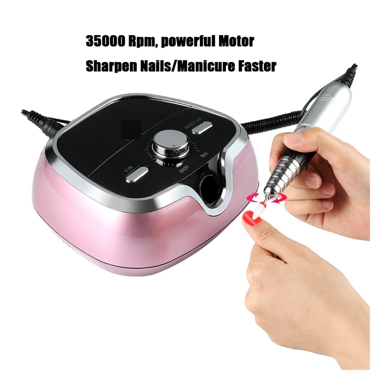 Professional Nail Drill Machine, Low Noise 35000RPM Manicure Machine For Manicure Electric Nail File With Cutter Nail Art Tools ,Low Noise