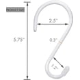 thumbnail image 2 of 6 Pack Large Vinyl Coated S Hooks 6 Inch Large S Hooks for Hanging Heavy Duty White Non Slip Steel Metal S Hanger Hooks for Hanging Plants Lights Tool, 2 of 5