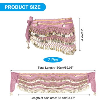 Glitter Skirt Belly Dance Hip Scarf - Sequin Hip Skirt Belly Dancing Belt Triangle Shawl Tassel Belts Waist Chain For Women/Girls, Black, One Size Silver Skirt