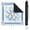 White-3, variant on Summer Bow Stripe Blue Oyster Mahjong Mat 31.5 x 31.5 Noise Reduction Non Slip Game Table Cover with Carrying Bag for Card Board Tile Games