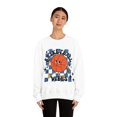 thumbnail image 2 of Women's Basketball Vibes Sweatshirt, Retro Basketball Lover Shirt for Her Large White, 2 of 7