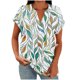 thumbnail image 2 of Xuyuer Vintage Style Raglan Sleeve Button Top - Women's Fashion Casual Printed V-Neck Loose Sleeve Blouse for Weekend Outings, Retro Inspired Spring Summer Fashion & Boho Chic Wardrobe Staple, 2 of 6
