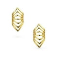 thumbnail image 2 of Bling Jewelry Womens Minimalist Chevron Ear Cuff Cartilage Clip Wrap Helix Non-Pierced Gold Plated, 2 of 5