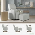 thumbnail image 3 of Evolur Holland Upholstered Ottoman, Modern Design In Harbor, 3 of 7
