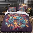 thumbnail image 3 of Home Textiles 2/3pcs Bedding Cover Set Game Handle Printed Comforter Cover Set for Adult,King (90"x104"), 3 of 6